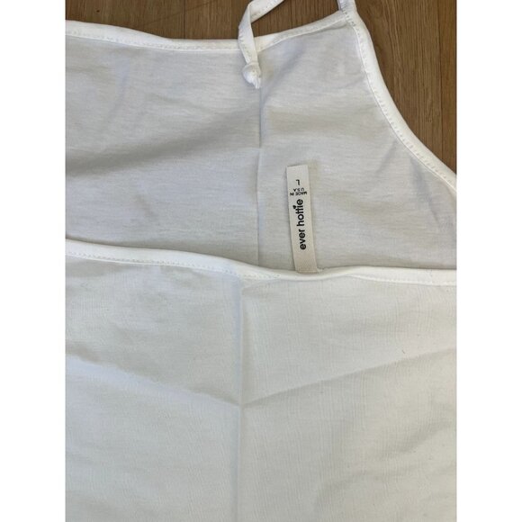 NWOT Univque Vintage Ever Hottie White Halter Crop Top L - Picture 4 of 5